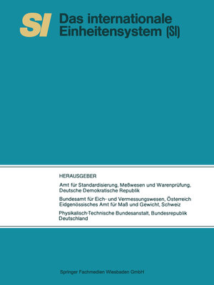 cover image of SI Das Internationale Einheitensystem